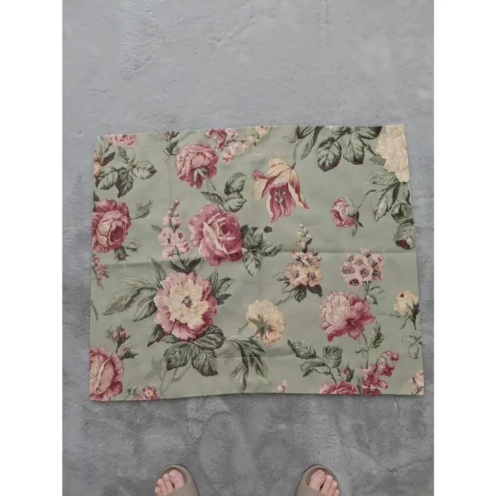 VTG Dan River Comforter + Sham TWIN Set Green Shabby Cottage Grandma NEW Floral